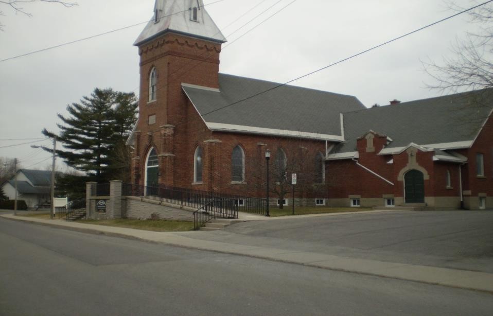 The brick St. Andrew and St. Paul’s United Church building.