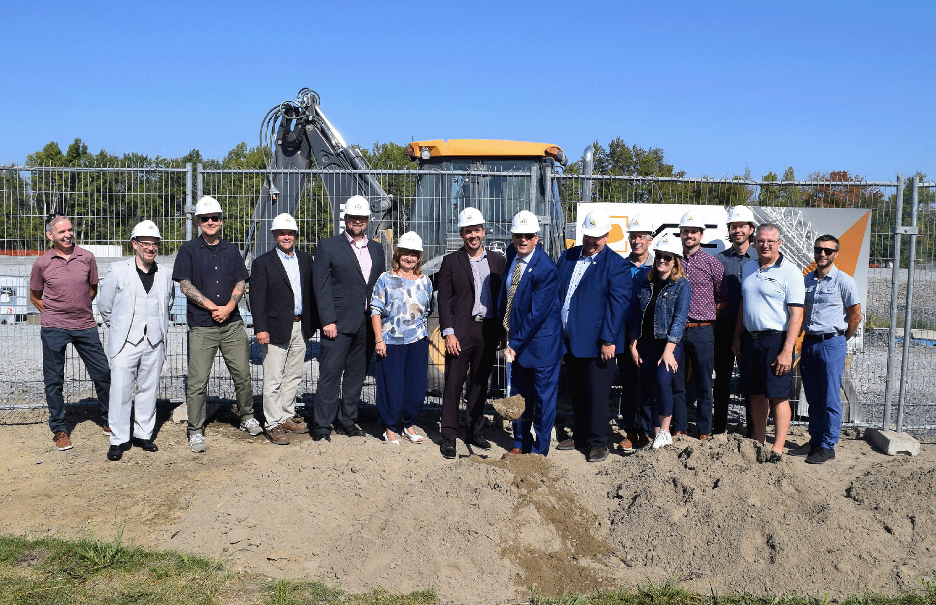 Russell Township councillors, senior staff and project partners at the Recreation Complex site